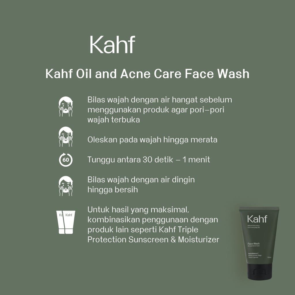 Kahf Face Wash 50ml - Oil and Acne Care