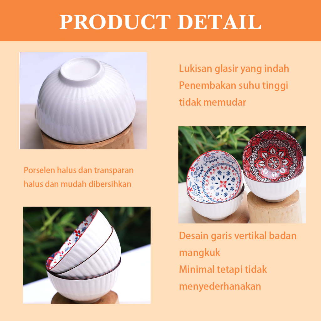 (Isi 2pcs) Mangkok Set Sumpit - Mangkok Souvenir Keramik Premium