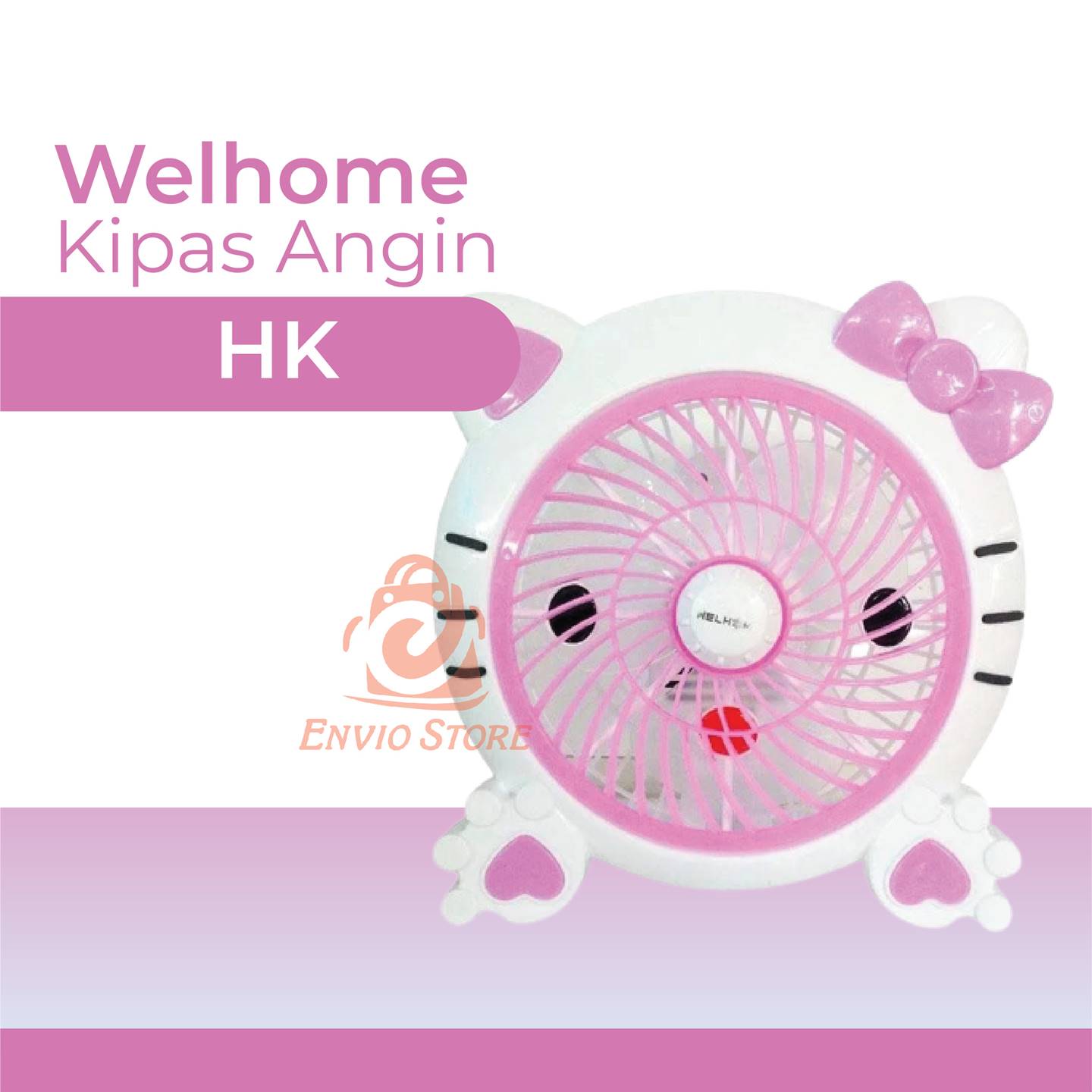Welhome Kipas Angin Listrik Karakter - HK Hellokitty (WH-170H)
