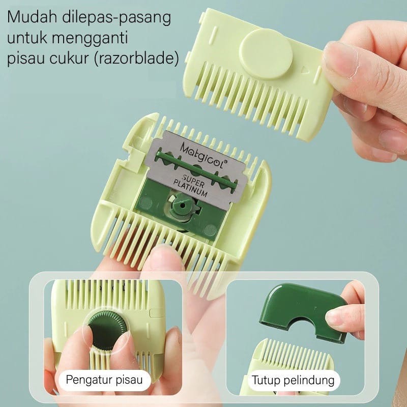 Sisir Potong Rambut Poni Anak 2in1 - Hair Cutter Alat Pangkas Rambut
