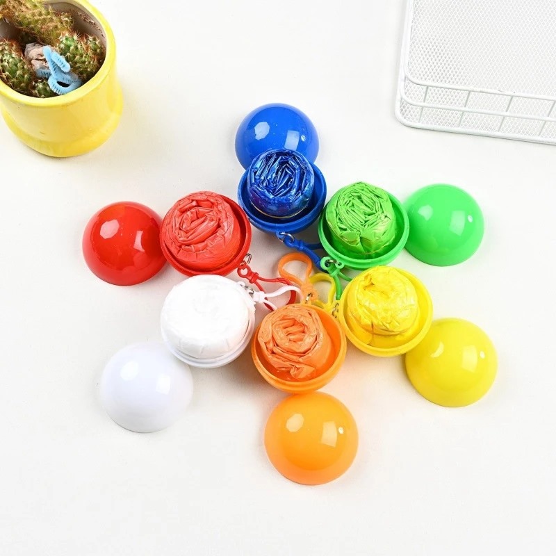 Jas Hujan Plastik Bola Portable + Gantungan