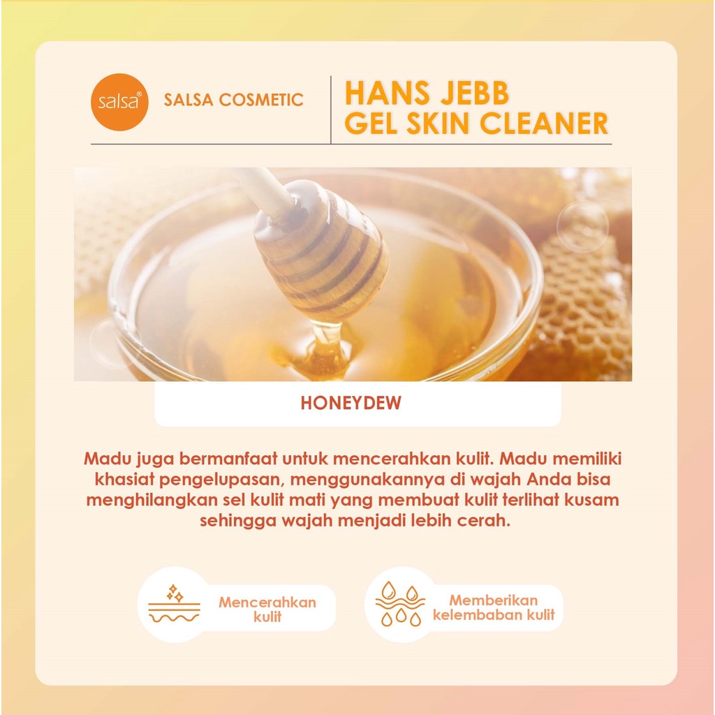 SALSA Hans Jebb Gel Skin Cleanser Green Tea 110gr (Penghilang Daki Tanpa Bilas)