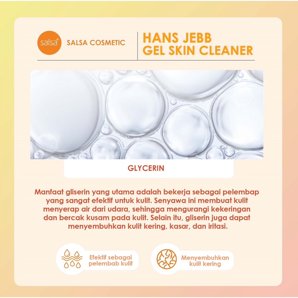 SALSA Hans Jebb Gel Skin Cleanser Lemon Breeze 110gr (Penghilang Daki Tanpa Bilas)
