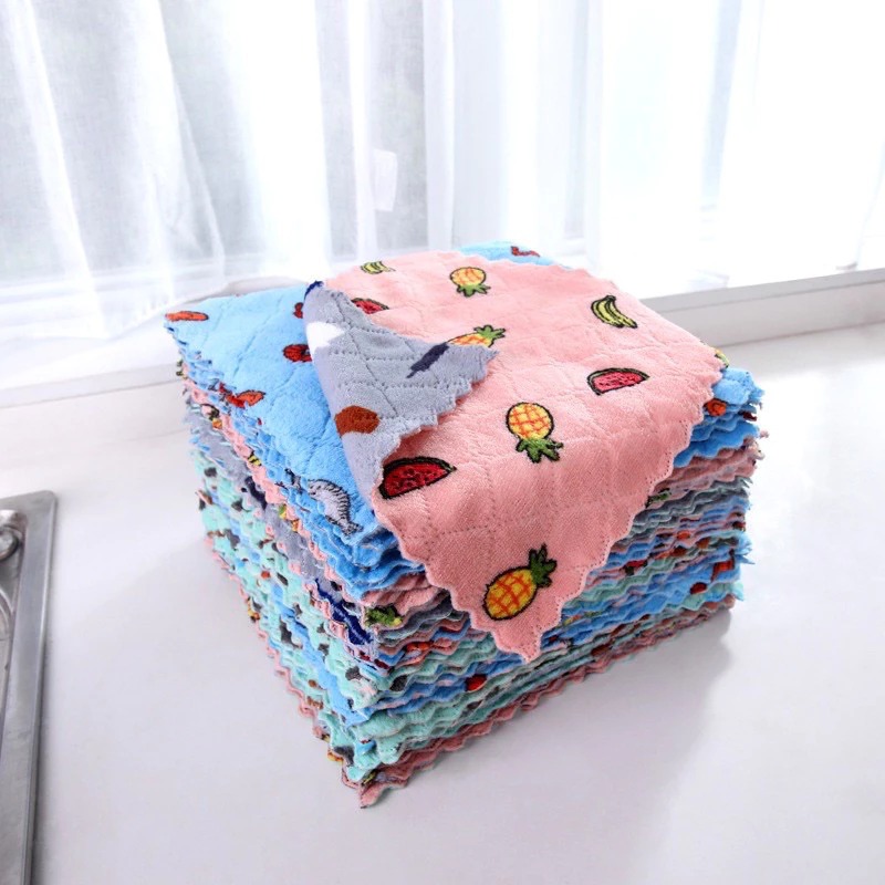 Kain Lap Dapur Anti Minyak Motif Karakter 2 Sisi (25x25cm)