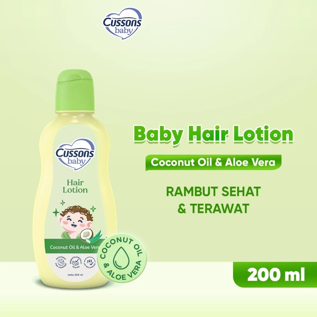Cussons Baby Hair Lotion 200ml (100 + 100) - Coconut Oil & Aloe Vera