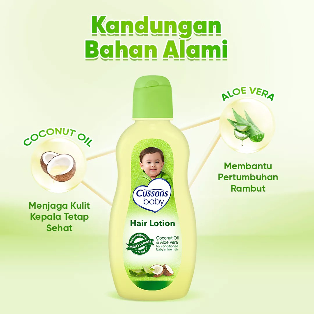 Cussons Baby Hair Lotion 200ml (100 + 100) - Coconut Oil & Aloe Vera