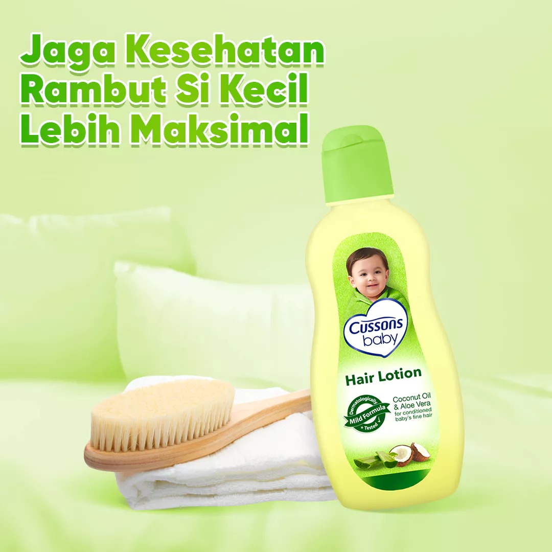 Cussons Baby Hair Lotion 200ml (100 + 100) - Coconut Oil & Aloe Vera