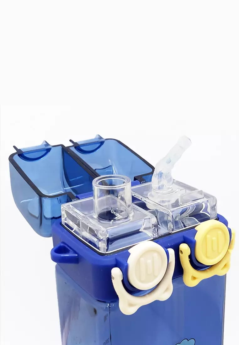 Botol Minum Karakter Tutup 2in1 580ml - PINK (Free Tali)