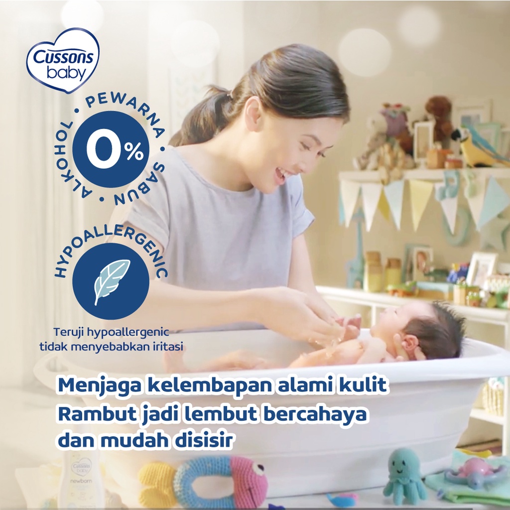 Cussons Baby Newborn Hair & Body Wash Botol 100ml