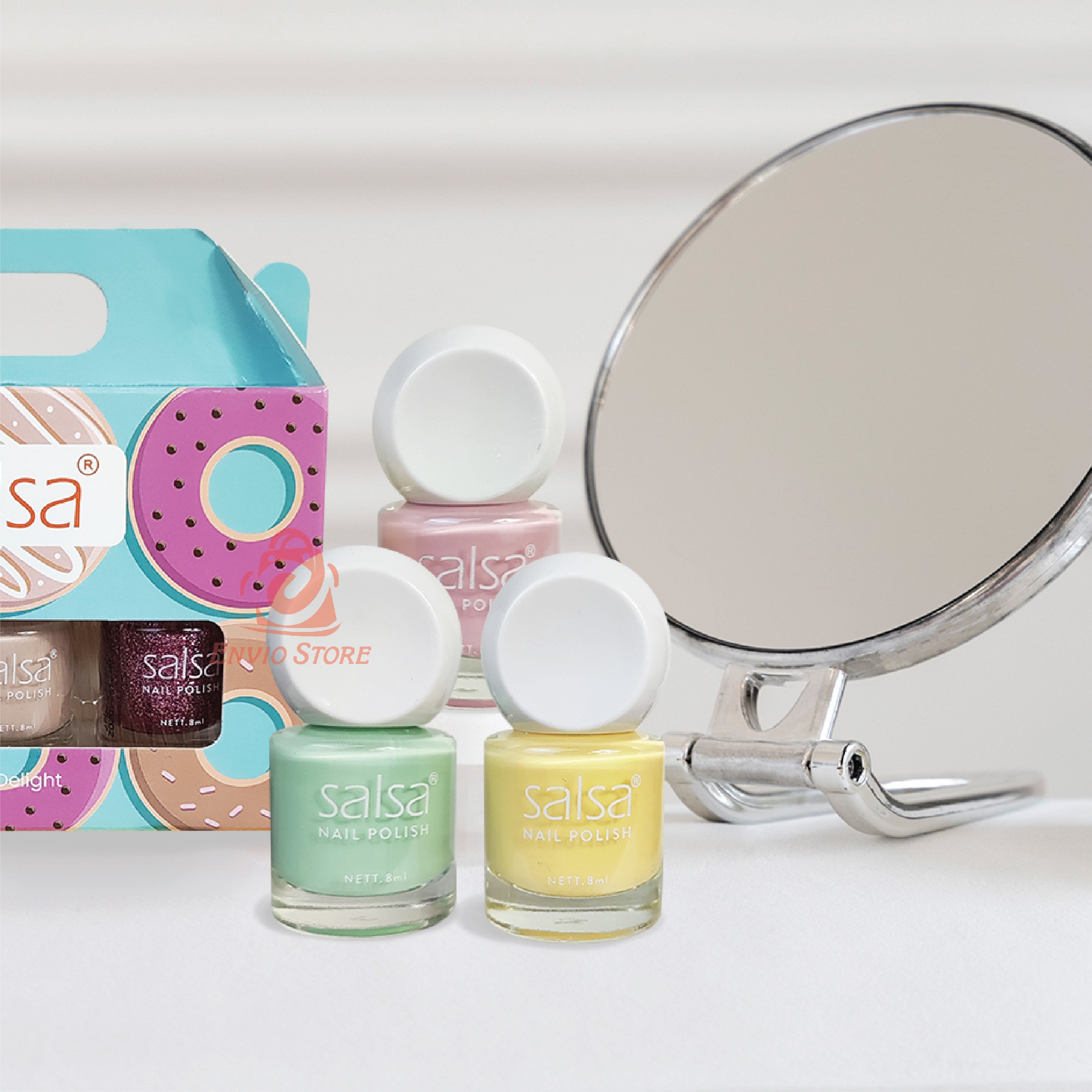 (ISI 3PCS) SALSA Kutek Nail Polish - Donut Delight