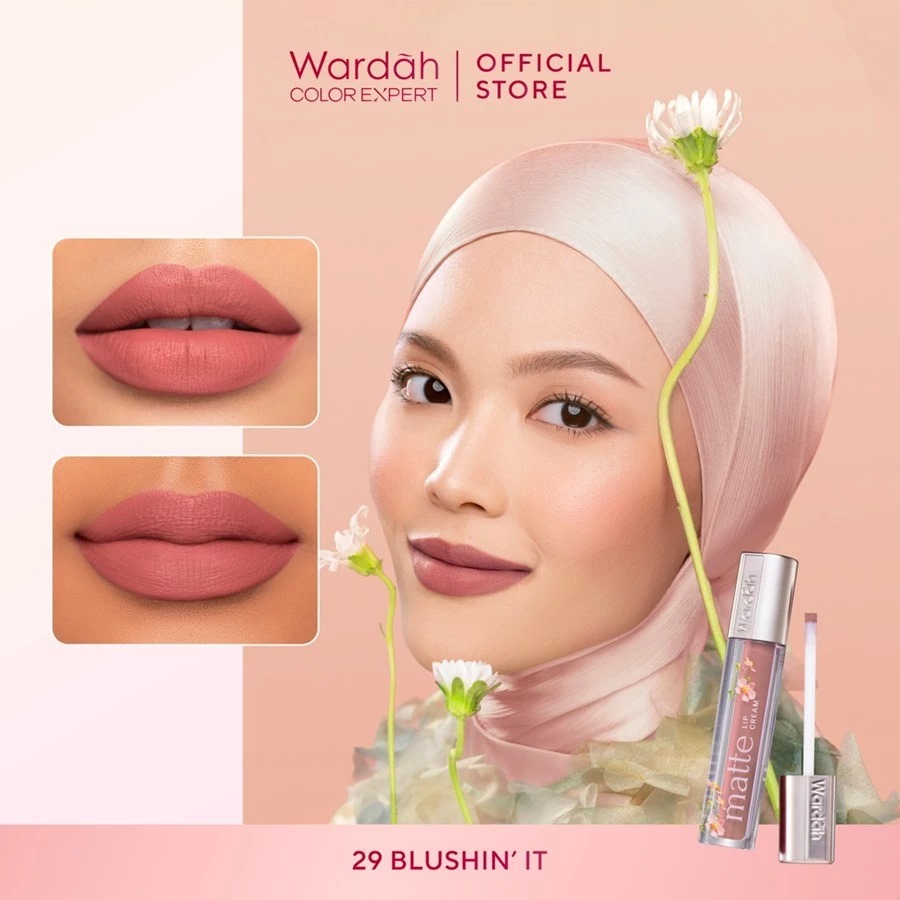 Wardah Exclusive Matte Lip Cream 4gr - 29 Blushin It