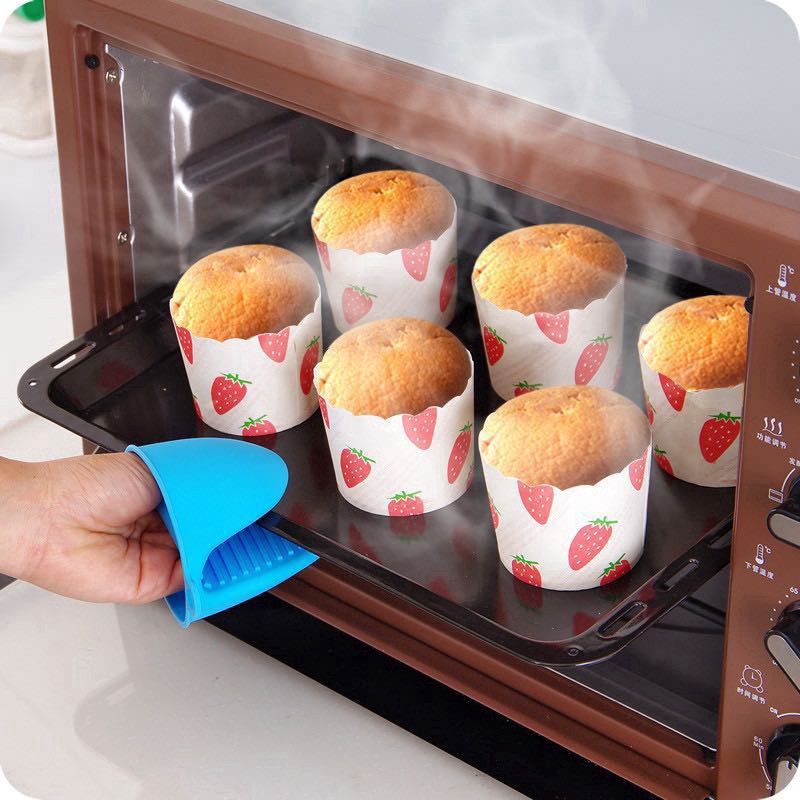 (Isi 2pcs) Sarung Tangan Silikon Anti Panas - Sarung Tangan Oven