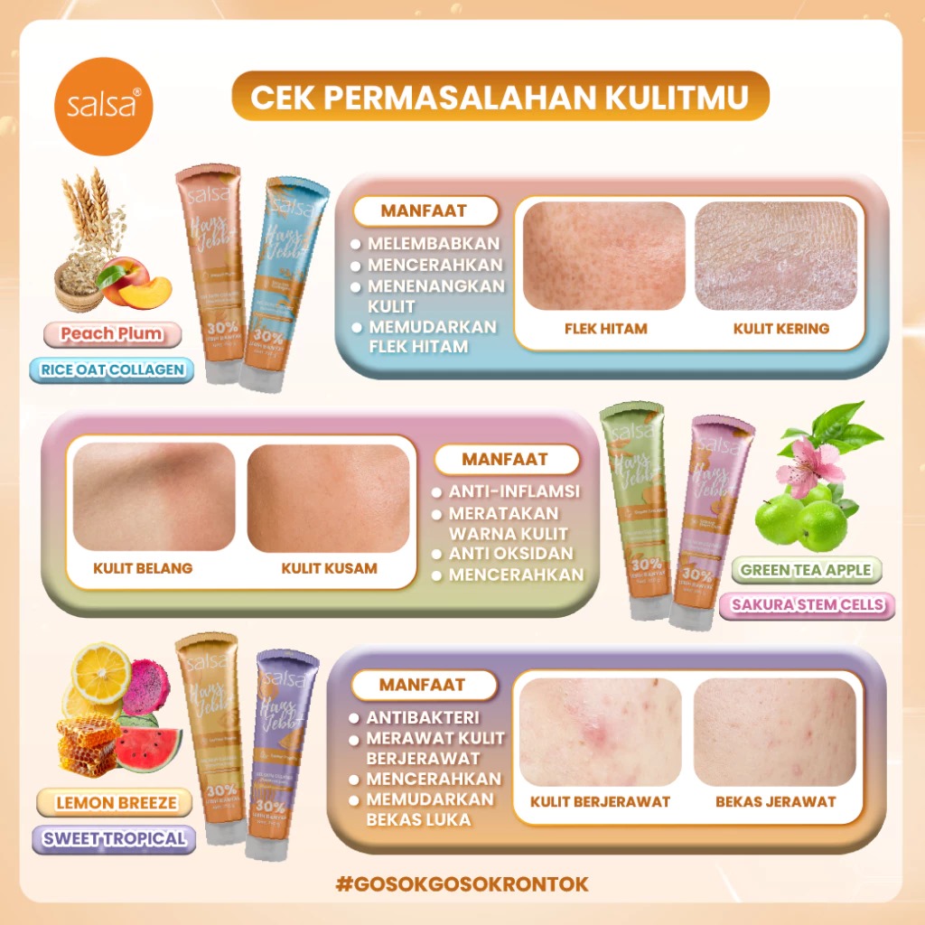 Salsa Hans Jebb+ Gel Skin Cleaner 150gr - Sakura Stem Cells