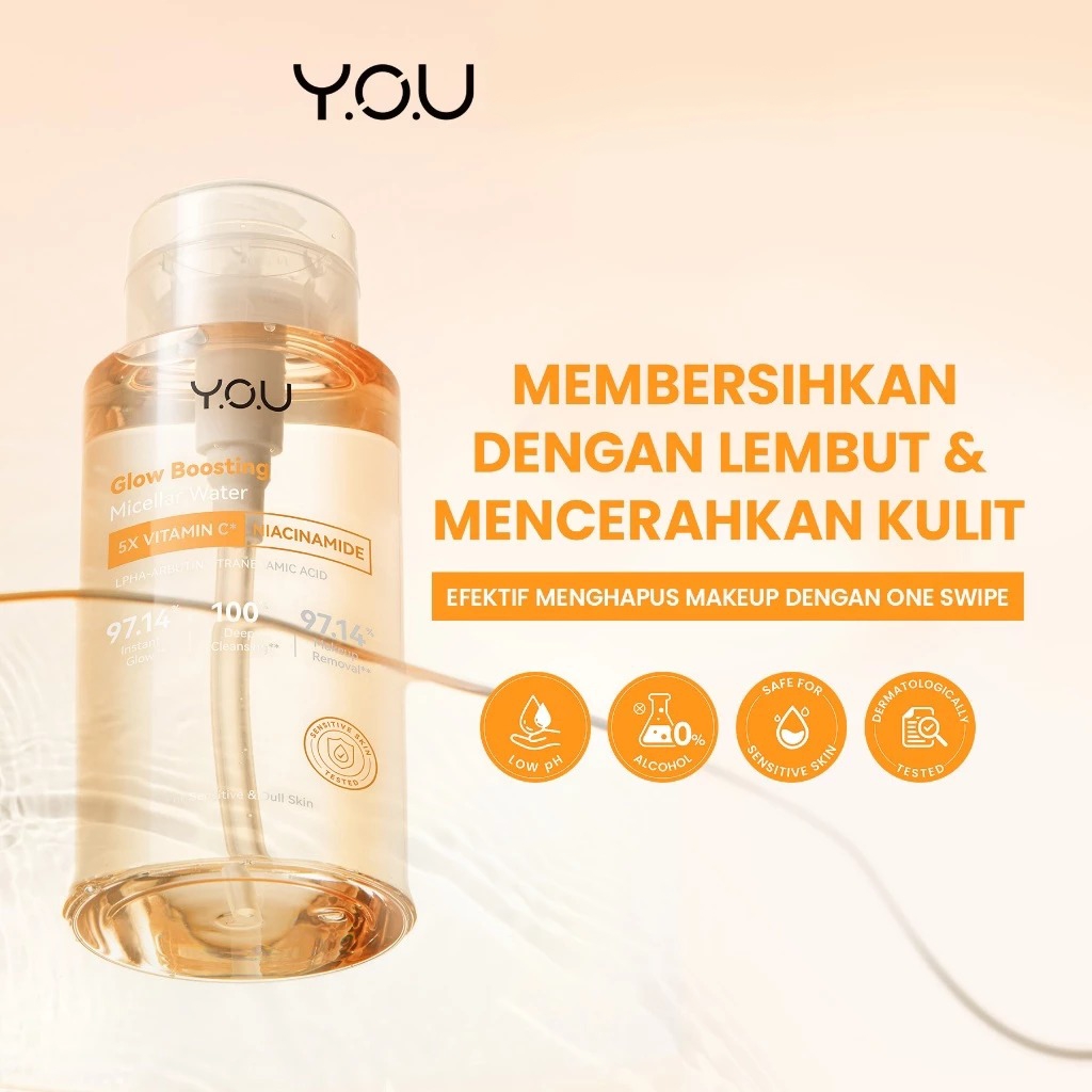 YOU Micellar Water 300ml - Glow Boosting (5X Vitamin C Niacinamide)