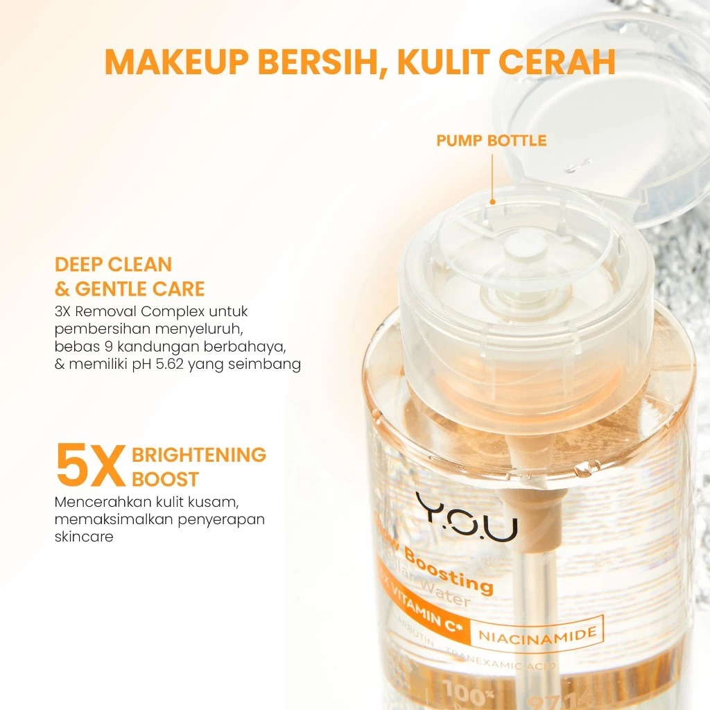 YOU Micellar Water 300ml - Glow Boosting (5X Vitamin C Niacinamide)
