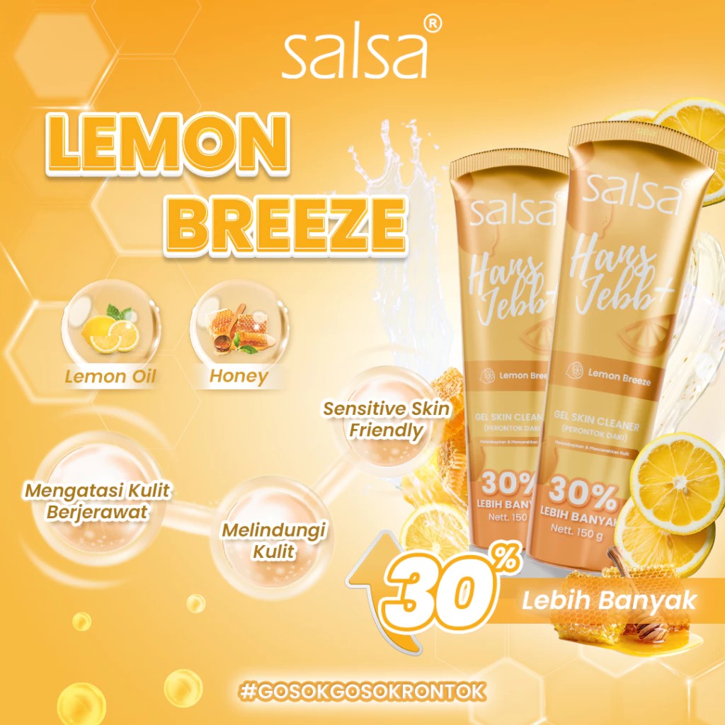 Salsa Hans Jebb+ Gel Skin Cleaner 150gr - Lemon Breeze