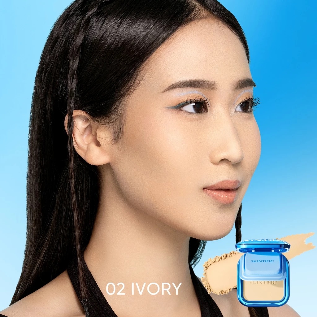 Skintific Ultra Cover Powder Foundation 9gr - 02 Ivory