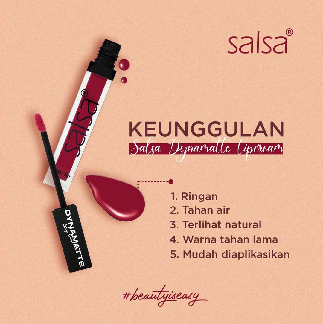 SALSA Dynamatte Lip Cream 5gr - 02 Baby Flamingo