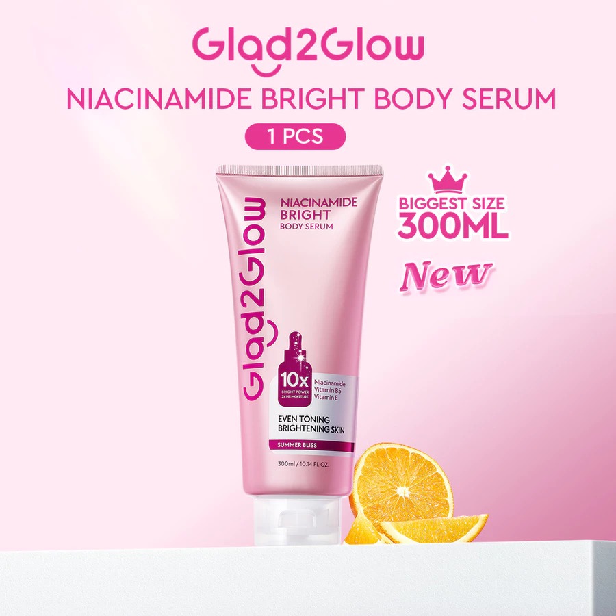 Glad 2 Glow Body Serum - Niacinamide Bright Summer Bliss 300ml Glad 2 Glow Body Serum - Niacinamide Bright Summer Bliss 300ml