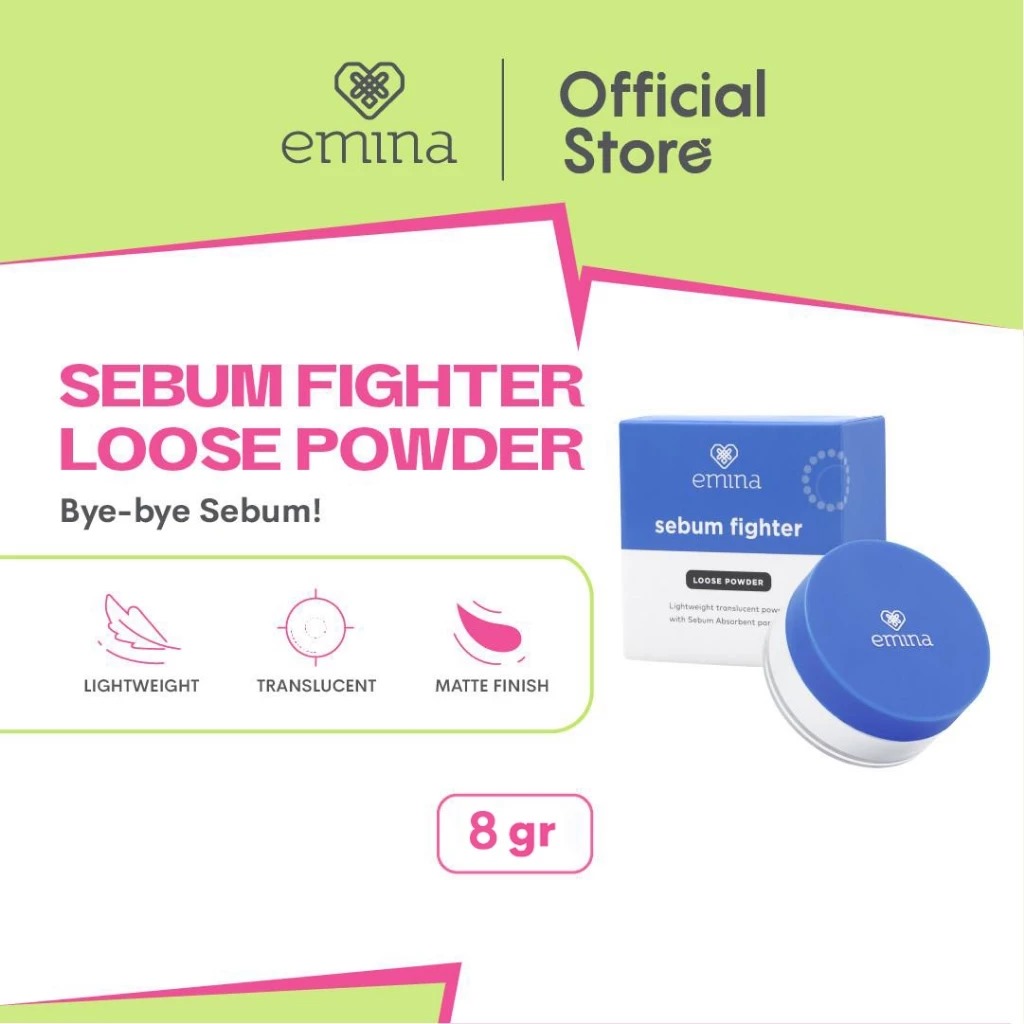 Emina Ms. Pimple Acne Solution Sebum Fighter Loose Powder 8gr