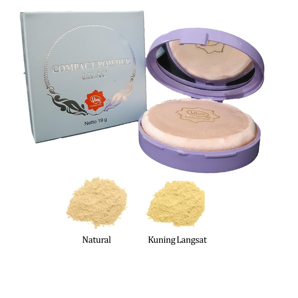 VIVA Compact Powder Lilac 19gr Ungu - Kuning Langsat