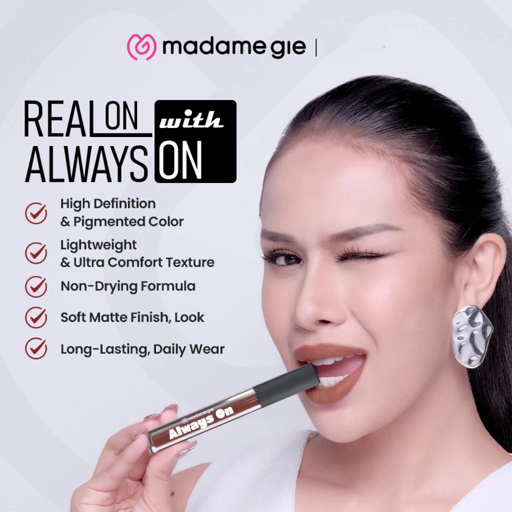 Madame Gie Always On Lip Cream - 01 Sardonix