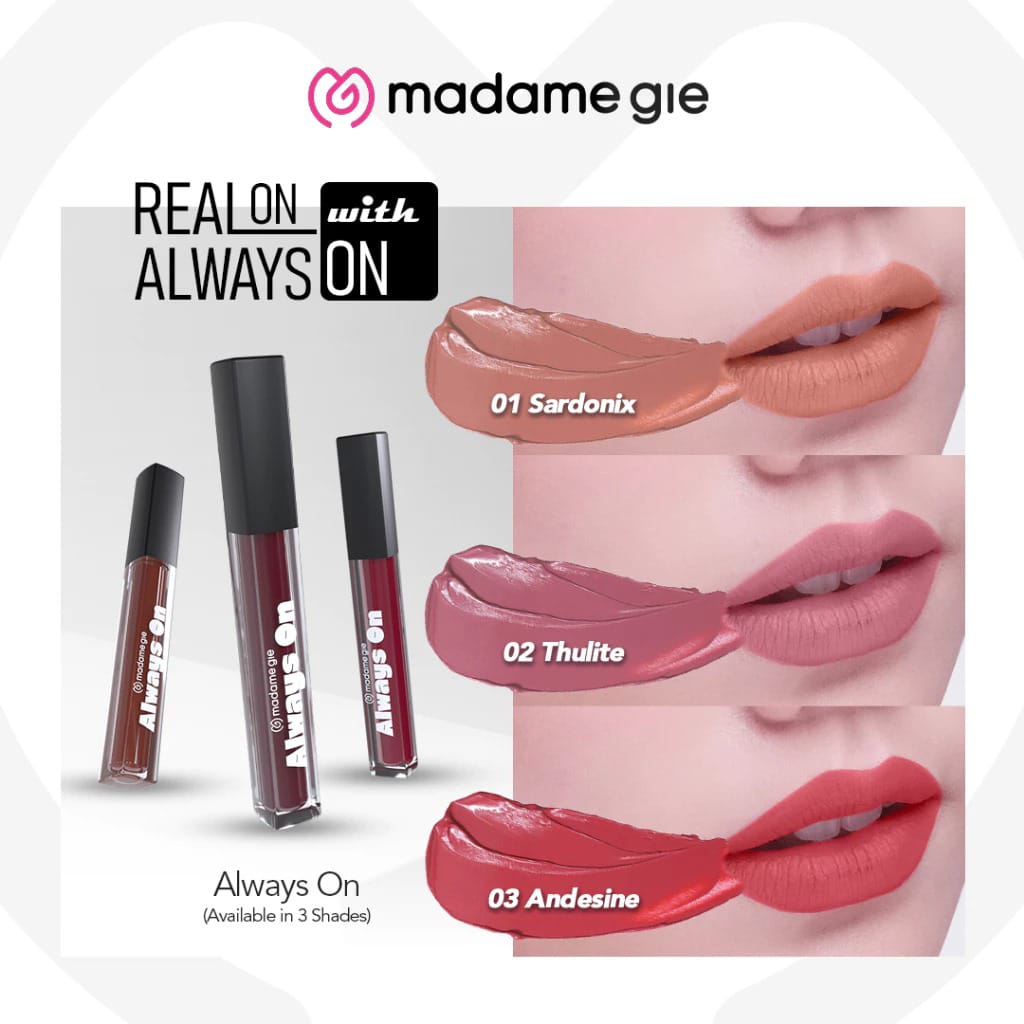 Madame Gie Always On Lip Cream - 02 Thulite