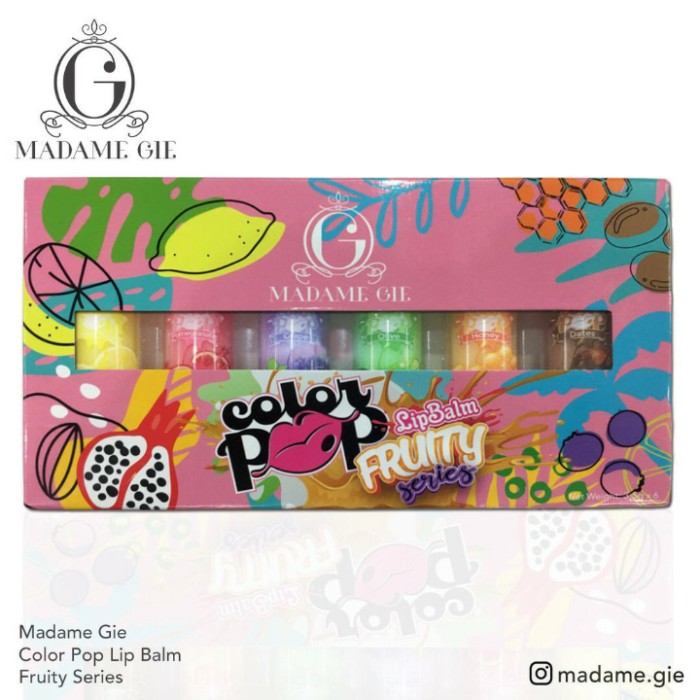 Madame Gie Colorpop Lip Balm Fruity 3.5gr - Pomegranate