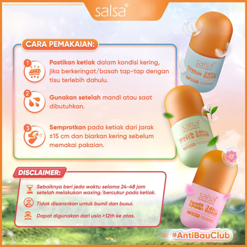 Salsa Deodorant Spray 80gr - Matcha
