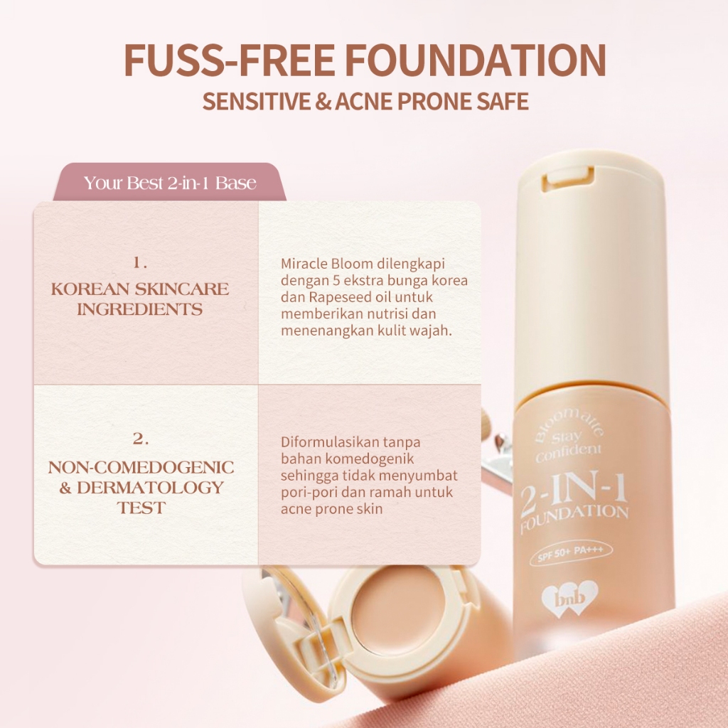 BNB Barenbliss Bloomatte Stay Confident 2in1 Foundation 20ml - TN1 Caramel *