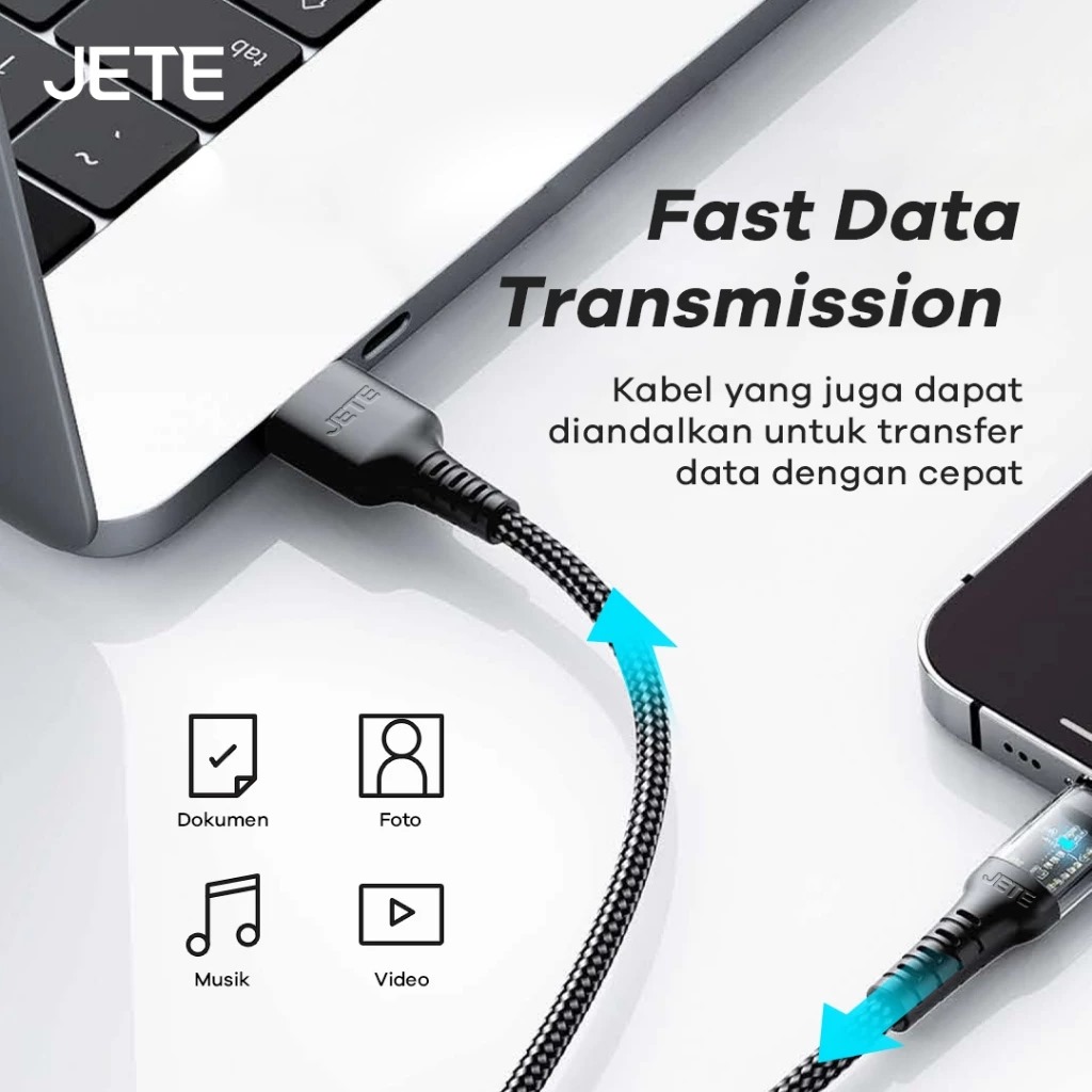 JETE Kabel CX11 - Micro Black 2.4A