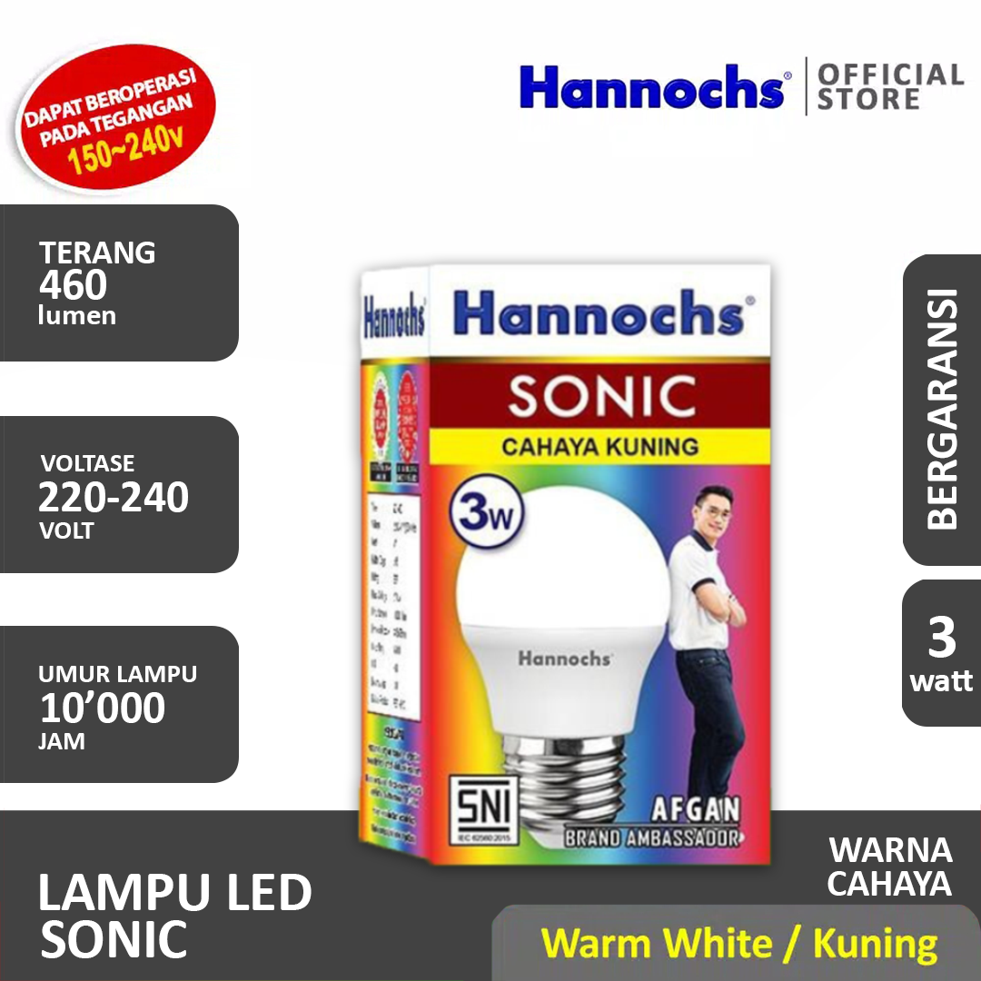 HANNOCHS Sonic Bohlam LED 3 Watt (3W) WW
