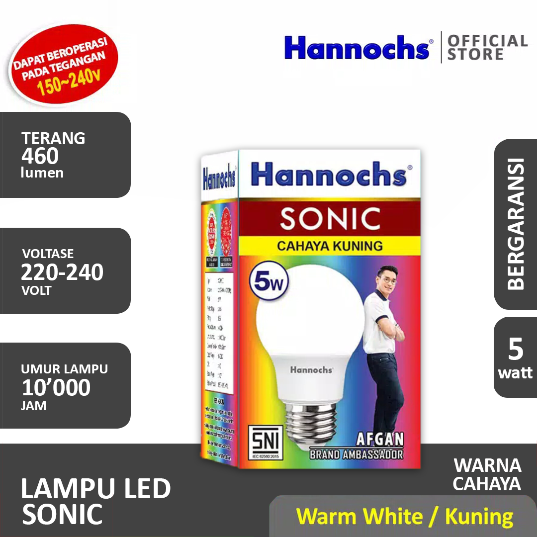 HANNOCHS Sonic Bohlam LED 5 Watt (5W) WW