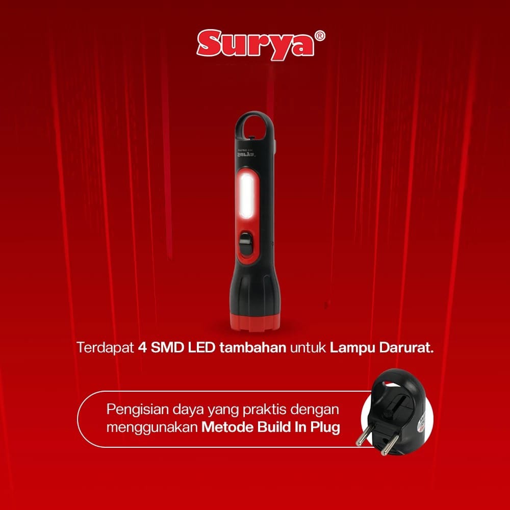 Surya Lampu Senter SYT L015 Emergency Lamp Rechargeable