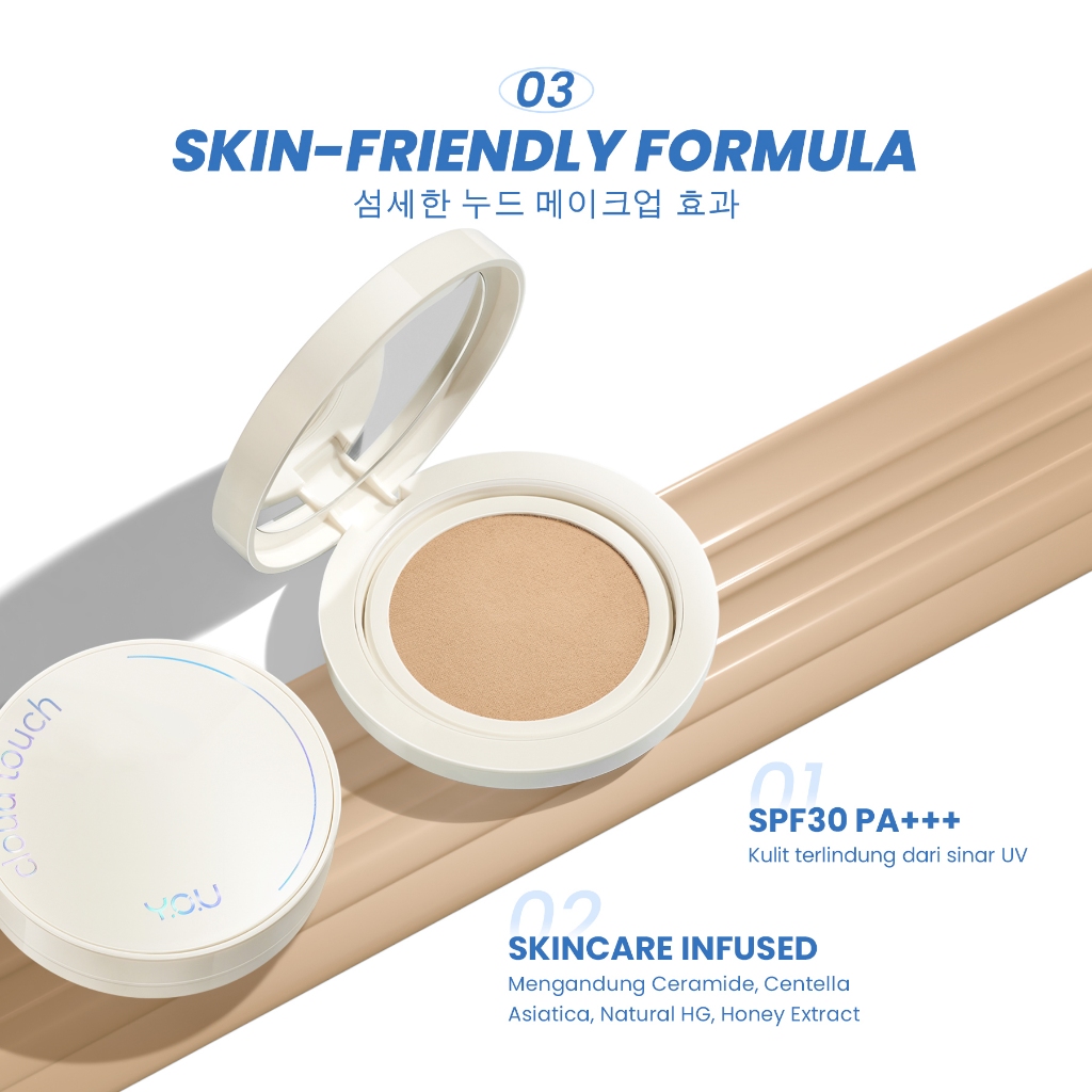 YOU Cloud Touch Dreamy-Fit Lasting Mesh Cushion SPF30 PA+++ - N402 Shell Ivory *