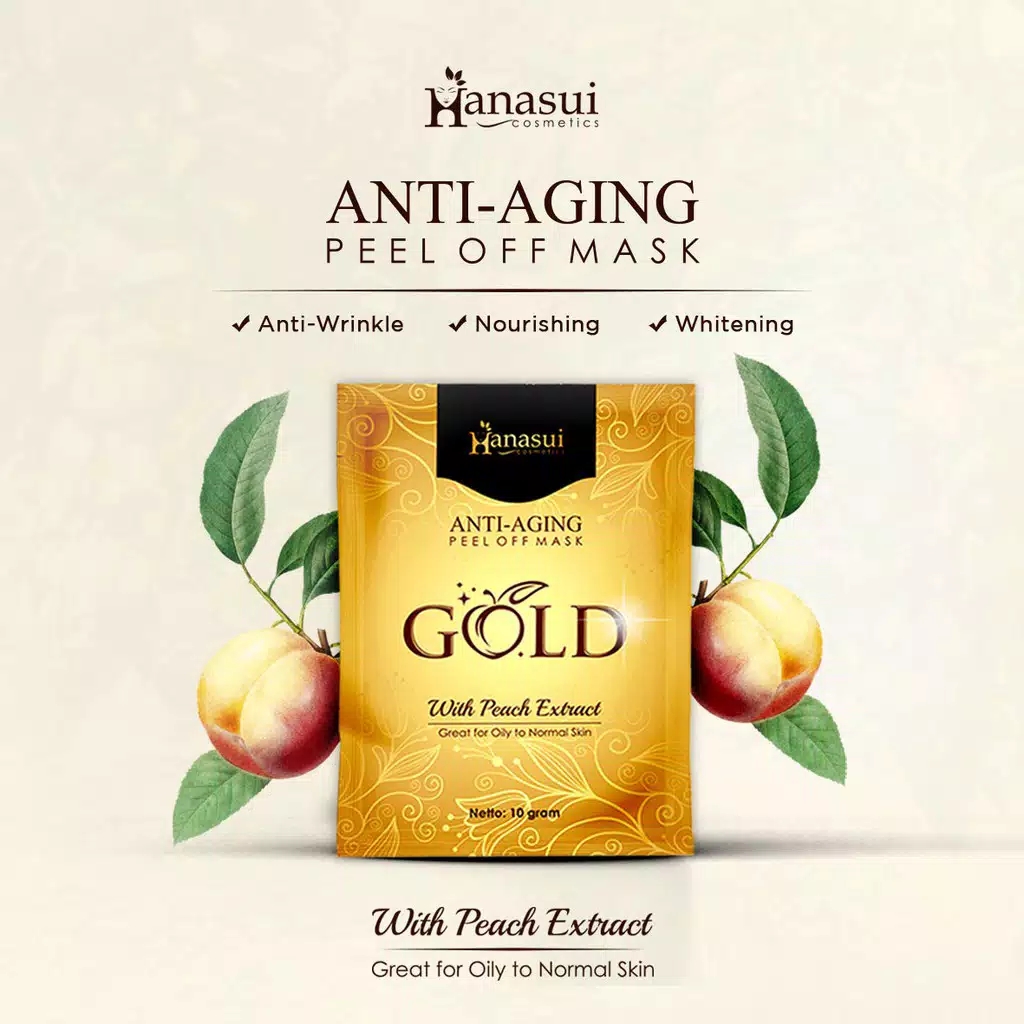 HANASUI GOLD Peel Off Mask 10gr (Anti Aging)