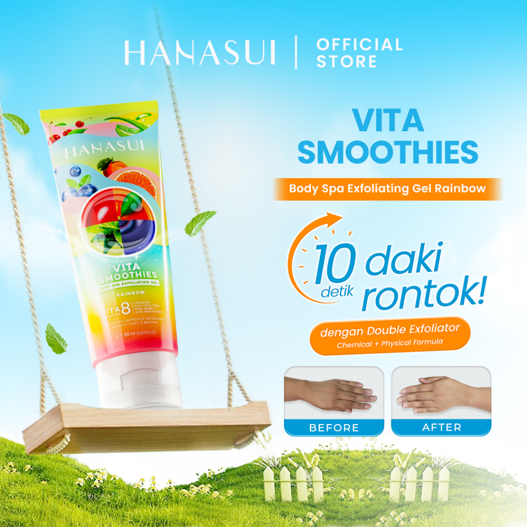 Hanasui Vita Smoothies Body Spa Exfoliating Gel 180ml - Strawberry