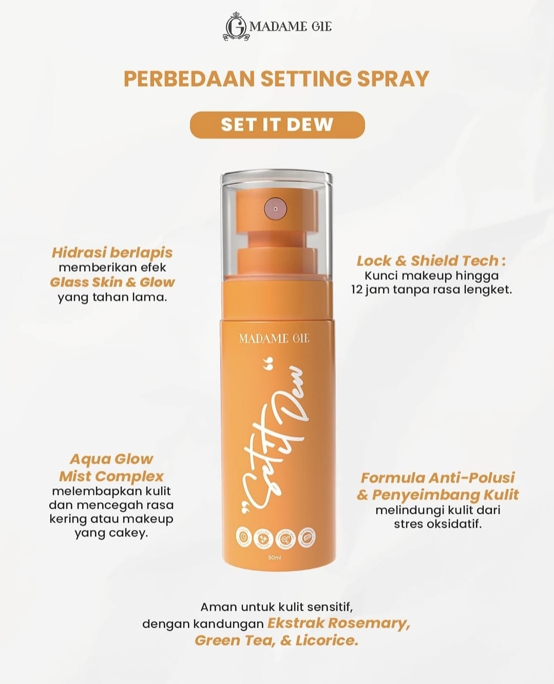 Madame Gie Set It Dew Setting Spray 50ml