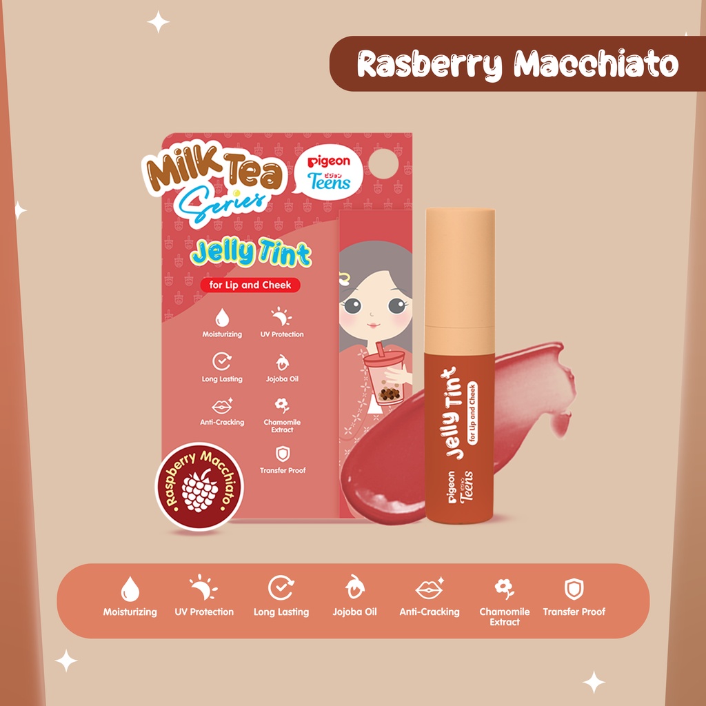 Pigeon Teens Jelly Tint Milk Tea Series - Rasberry Macchiatto
