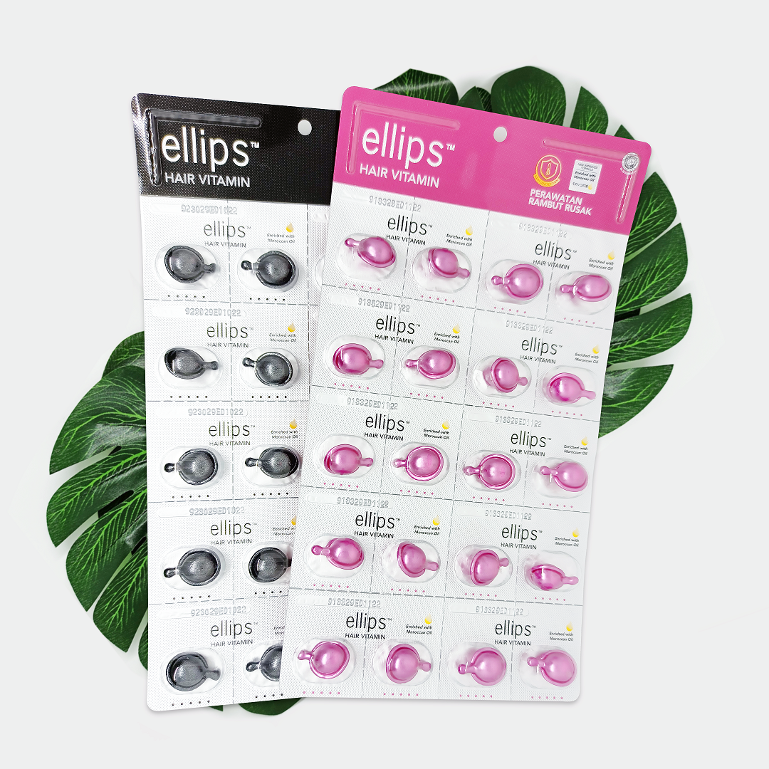 ELLIPS Hair Vitamin Pink - Perawatan Rambut Rusak (20 Capsules)