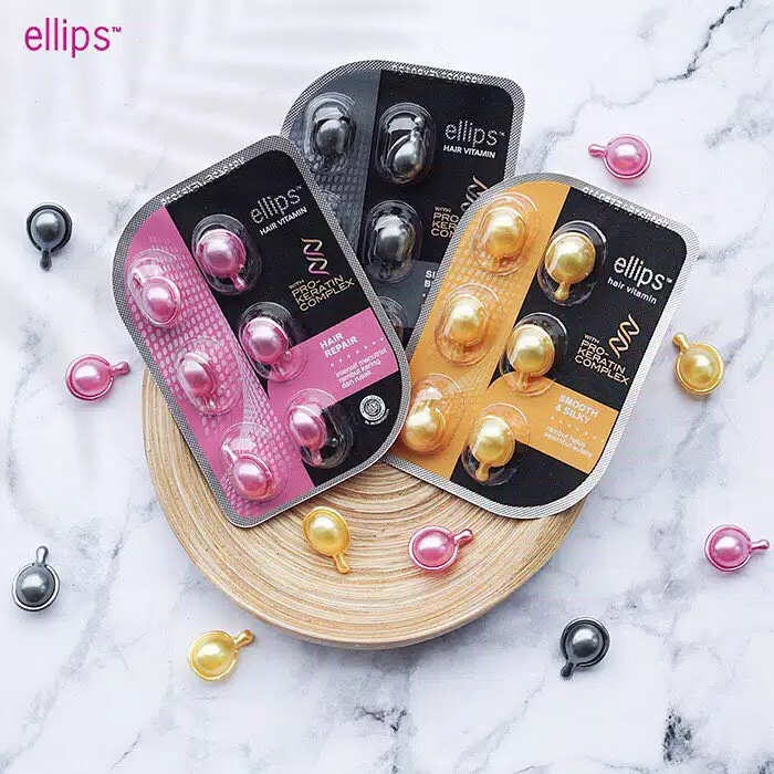 ELLIPS Hair Vitamin Pro Keratin Gold - Smooth & Silky (6 Capsules)