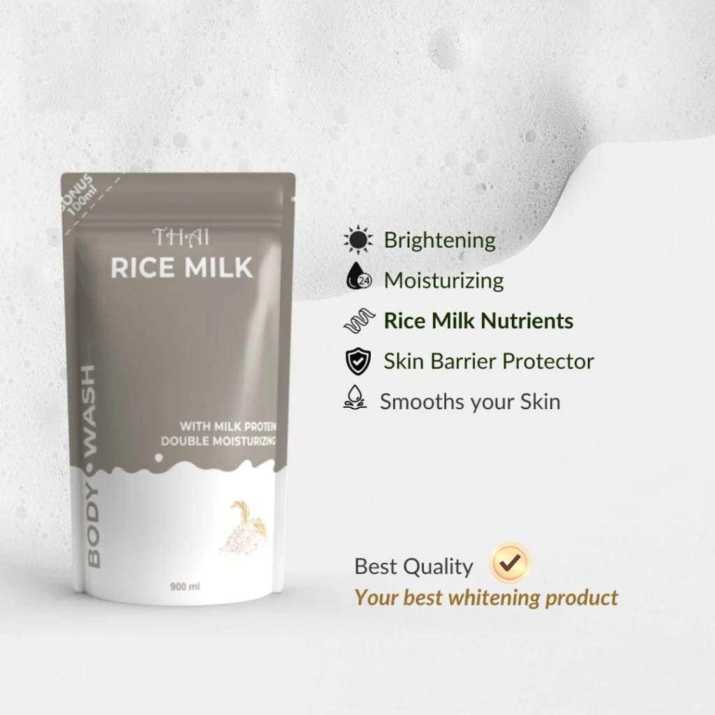 Thai Body Wash 900mL + 100mL - Rice Milk (Sabun Mandi Cair Refill)