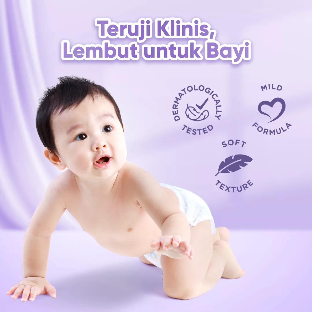 (Beli 1 Gratis 2) Cussons Baby Wipes Tissue Basah 45s - Ungu