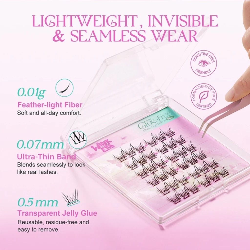 Glam Fix Wink Era Magnetic Poppin Glue-Free Cluster Eyelash (Isi 36pcs) - 05 Witty Fox