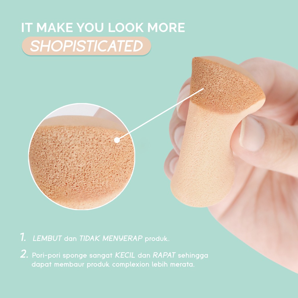 Glam Fix Basic Compact Sponge CIRCLE (Isi 4) - Spons Bedak Bulat