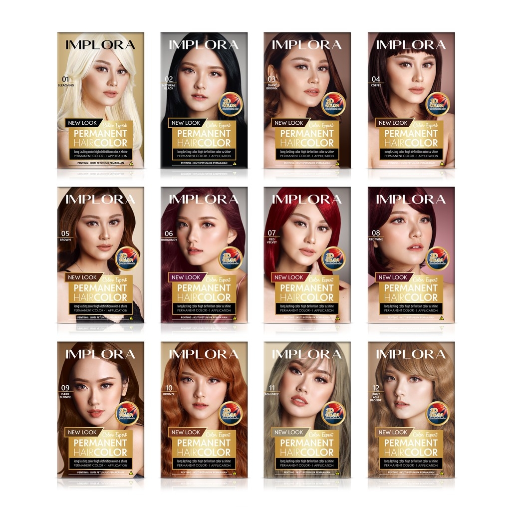 Implora Permanent Hair Color 03 DARK BROWN (Semir Rambut)