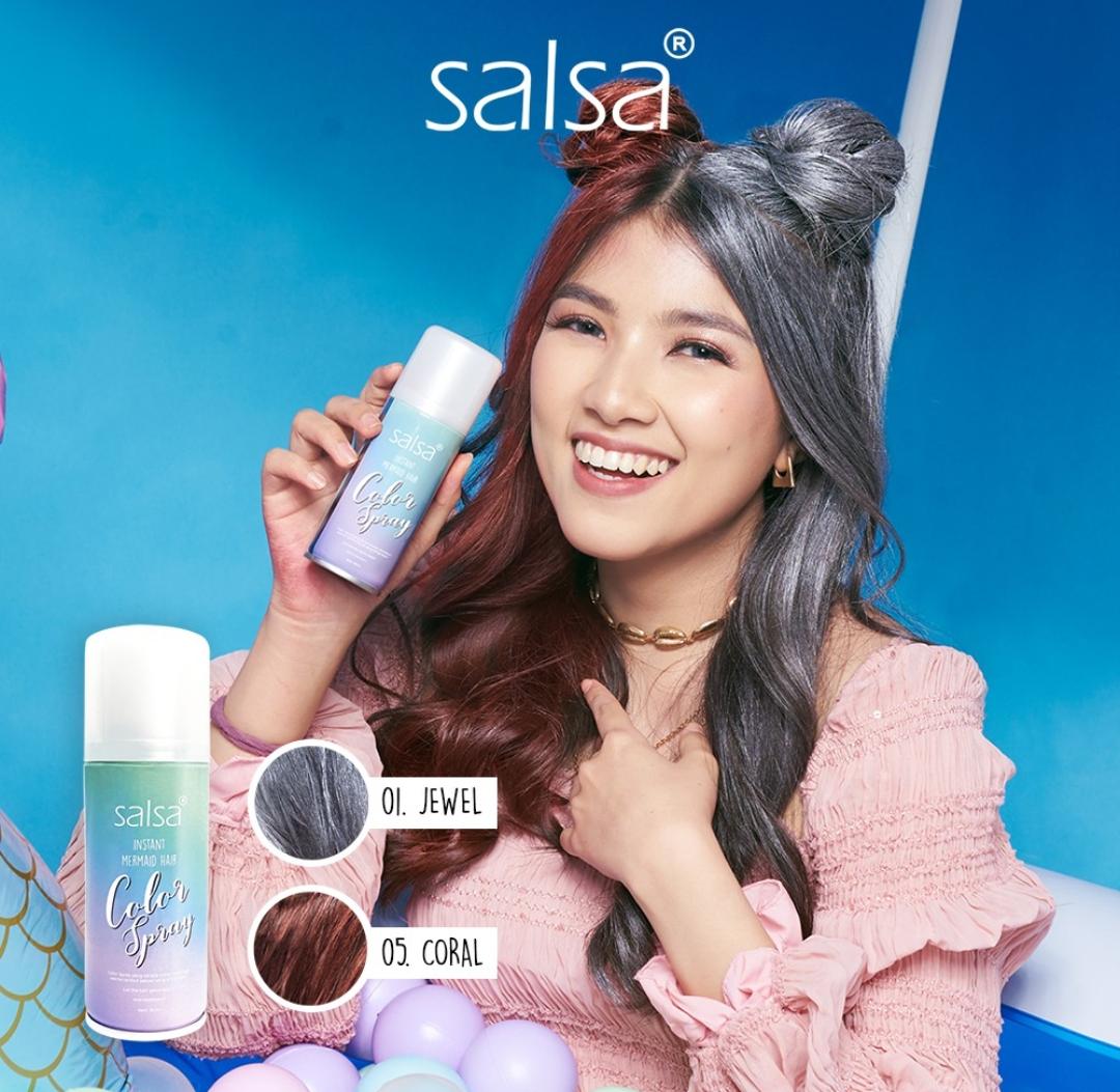 SALSA Instant Mermaid Hair Color Spray 05 Coral (Brown)