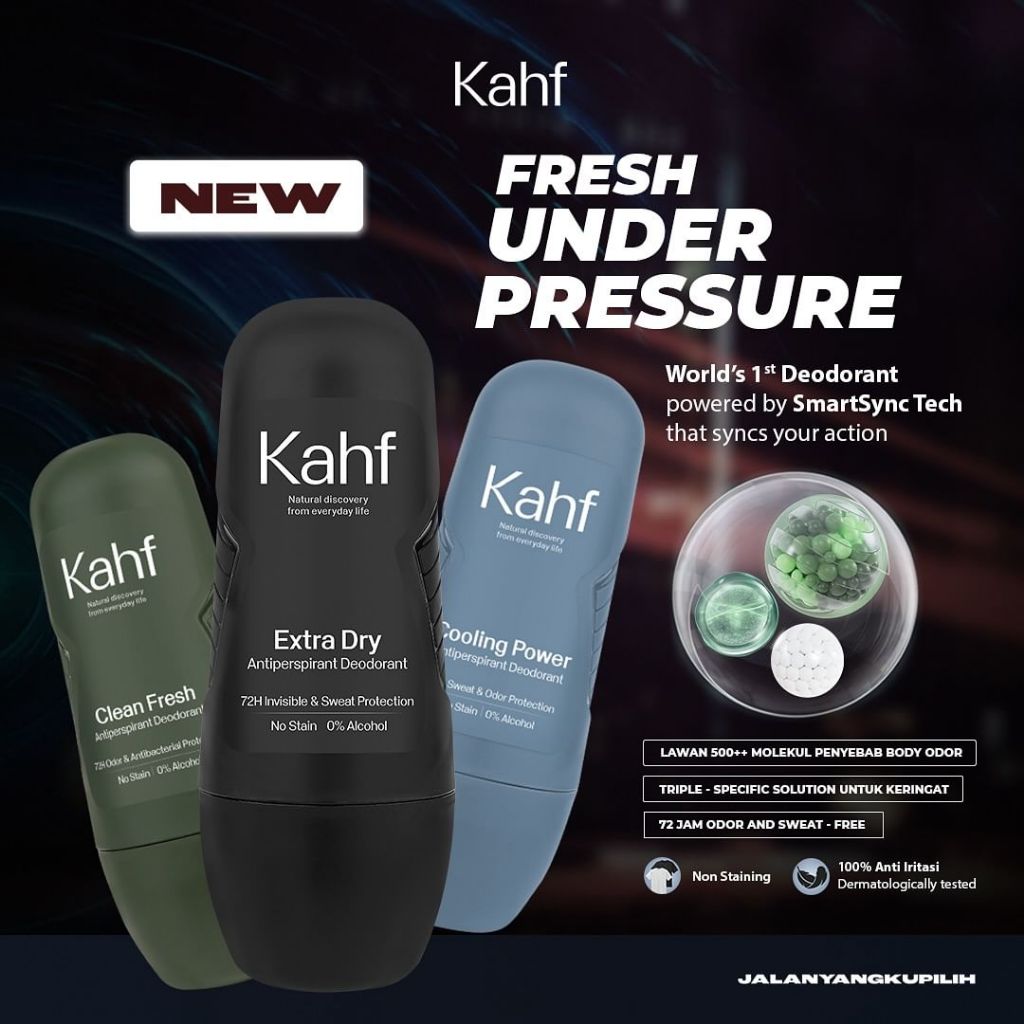 Kahf Antiperspirant Deodorant Roll On 45ml - Extra Dry