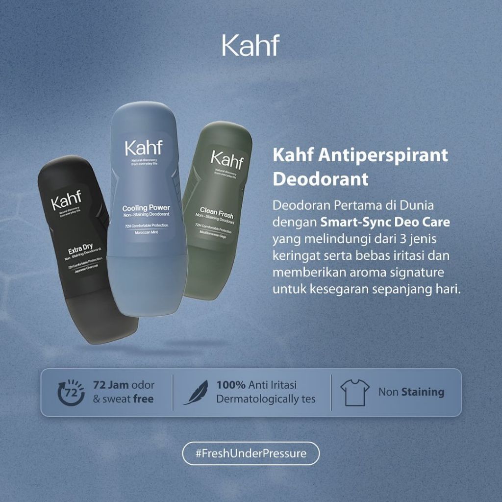 Kahf Antiperspirant Deodorant Roll On 45ml - Extra Dry
