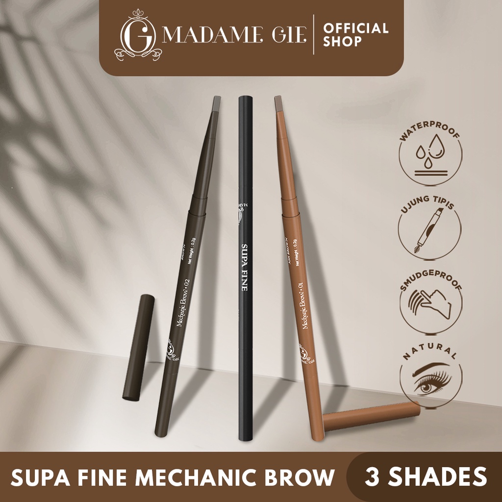 Madame Gie Supa Fine Thin Eyebrow Mechanic 03 Black